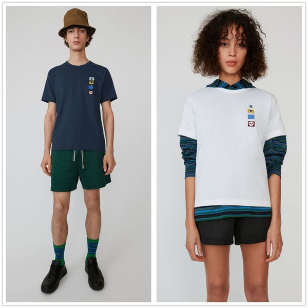 new acne animal patch embroidery smile face mark micro-collar cotton short-sleeved shirts tee men and women ins ac, White;black
new acne animal patch embroidery smile face mark micro-collar cotton short-sleeved shirts tee men and women ins ac, White;black