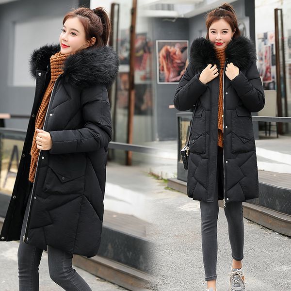 2020 autumn winter new style women's down cotton-padded jacket medium long style lady wadded jacket big wool collar thick warm woman co, Black
2020 autumn winter new style women's down cotton-padded jacket medium long style lady wadded jacket big wool collar thick warm woman co, Black