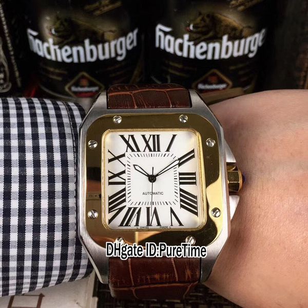 100 w20108y1 two tone yellow gold white dial big roma mark automatic mens watch brown leather strap 4 colors watches e04c3, Slivery;brown
100 w20108y1 two tone yellow gold white dial big roma mark automatic mens watch brown leather strap 4 colors watches e04c3, Slivery;brown