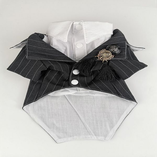 handmade suit dog apparel clothes wedding dress classic grey strip with white shirt two piece for pet cat maltese
handmade suit dog apparel clothes wedding dress classic grey strip with white shirt two piece for pet cat maltese