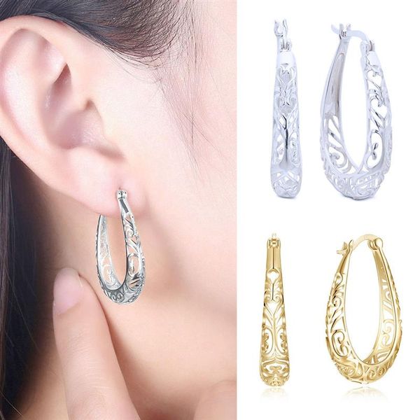 1pair hoop earrings creative hollowed fashion drop earrings dangle personality for women wedding jewelry, Golden;silver
1pair hoop earrings creative hollowed fashion drop earrings dangle personality for women wedding jewelry, Golden;silver