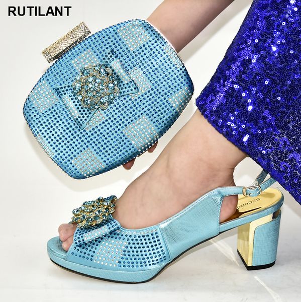 dress shoes sky blue color african women italian and bag set matching decorated with rhinestone nigerian party pumps, Black
dress shoes sky blue color african women italian and bag set matching decorated with rhinestone nigerian party pumps, Black