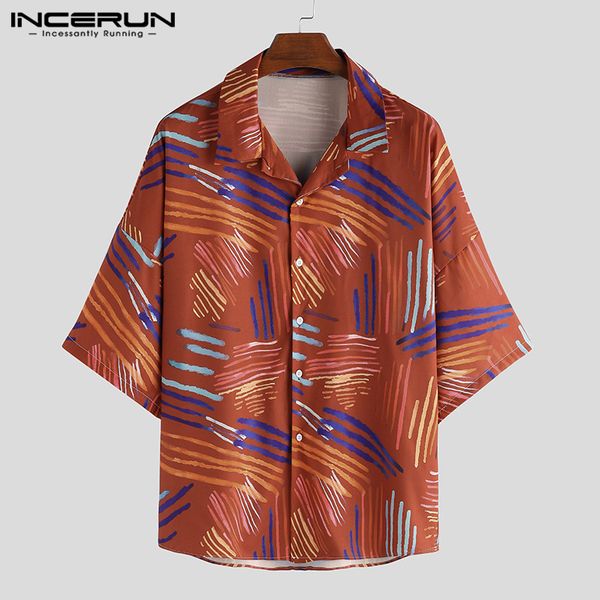 incerun summer fashion men hawaiian shirt print casual half sleeve loose vacation camisa streetwear lapel beach men shirts 2019, White;black
incerun summer fashion men hawaiian shirt print casual half sleeve loose vacation camisa streetwear lapel beach men shirts 2019, White;black