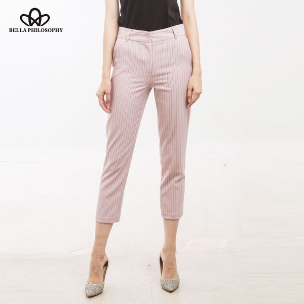bella philosophy self design women summer striped pink thin chiffon harem pants office ladies suit zipper chic trousers, Black;white
bella philosophy self design women summer striped pink thin chiffon harem pants office ladies suit zipper chic trousers, Black;white