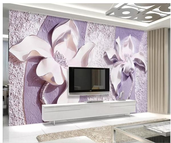 embossed purple magnolia 3d tv background wall wallpaper for walls 3 d for living room
embossed purple magnolia 3d tv background wall wallpaper for walls 3 d for living room