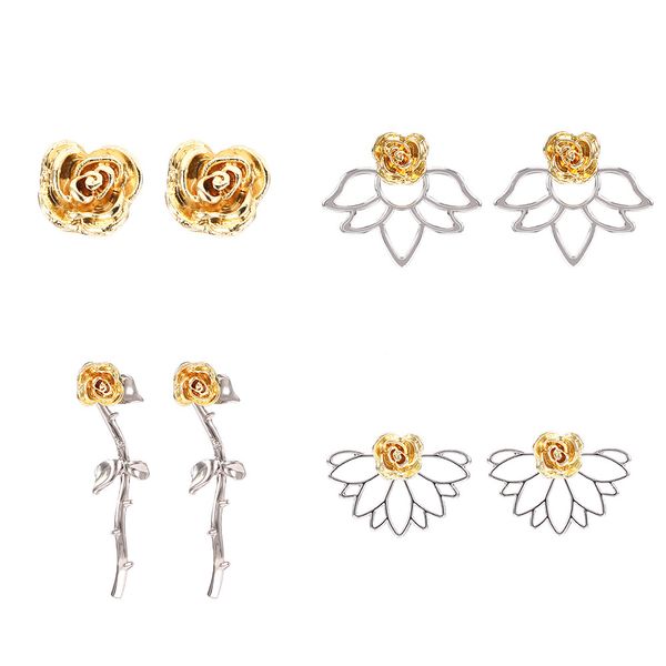 valentine's day earrings lotus ear studs golden rose flower ear stud earring metal alloy eardrop women jewelry statement friendship gif, Silver
valentine's day earrings lotus ear studs golden rose flower ear stud earring metal alloy eardrop women jewelry statement friendship gif, Silver
