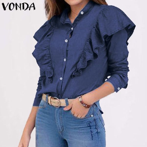 vonda office blouses women long sleeve ruffled shirts plus size bohemian 2020 autumn spring female elegant blusas, White
vonda office blouses women long sleeve ruffled shirts plus size bohemian 2020 autumn spring female elegant blusas, White