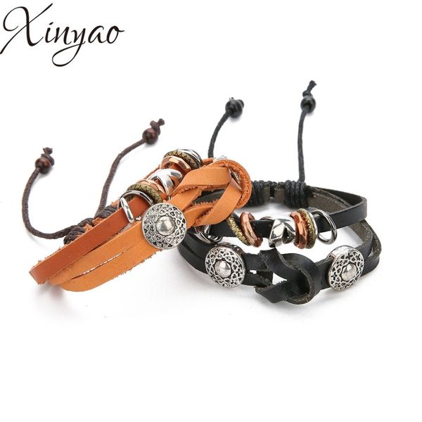 xinyao 2019 multilayer waeve handmade woven braid cow leather string strand wooden beaded friendship/couple bracelet, Golden;silver
xinyao 2019 multilayer waeve handmade woven braid cow leather string strand wooden beaded friendship/couple bracelet, Golden;silver