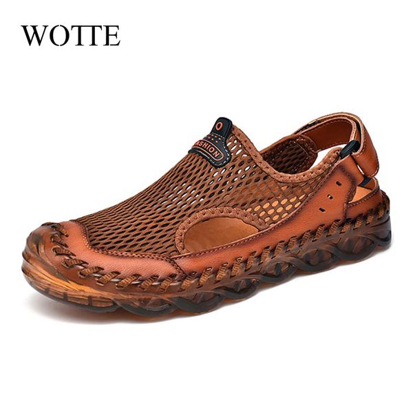 new sandalias summer sandals men breathable mesh with hole leather shoes male comfortable translucent sole men's casual shoe, Black
new sandalias summer sandals men breathable mesh with hole leather shoes male comfortable translucent sole men's casual shoe, Black