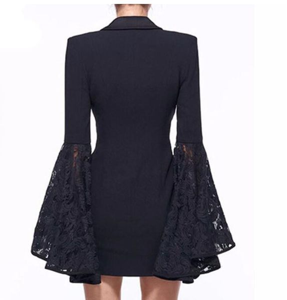 long lace sleeve jacket ladies office wear coats lace button turn-down collar slim business blazer suit, Black;white
long lace sleeve jacket ladies office wear coats lace button turn-down collar slim business blazer suit, Black;white
