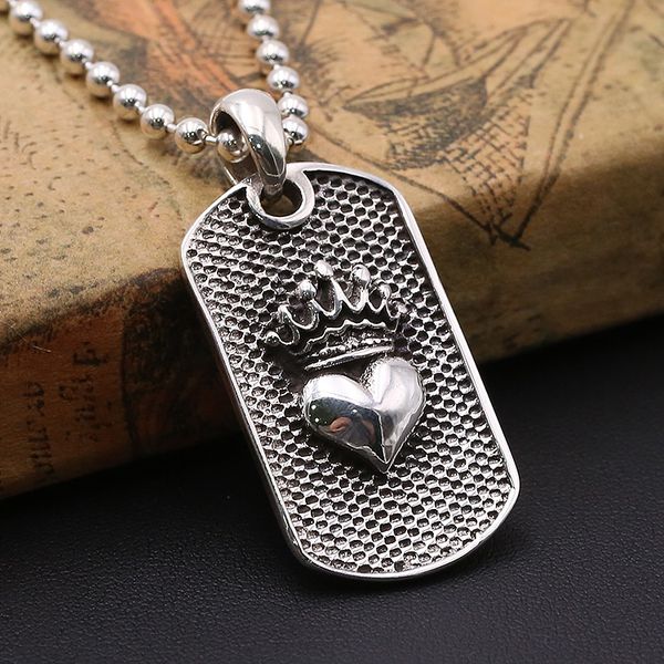 925 sterling silver handmade designer jewelry american european antique silver heart and crown necklace pendants for men
925 sterling silver handmade designer jewelry american european antique silver heart and crown necklace pendants for men