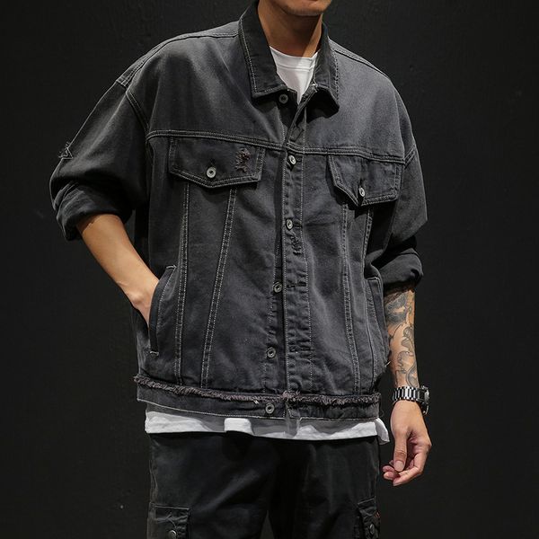 black denim jacket men's slim fashion casual lapel denim jackets coat mens streetwear hip hop bomber jacket men large size m-5xl, Black;brown
black denim jacket men's slim fashion casual lapel denim jackets coat mens streetwear hip hop bomber jacket men large size m-5xl, Black;brown