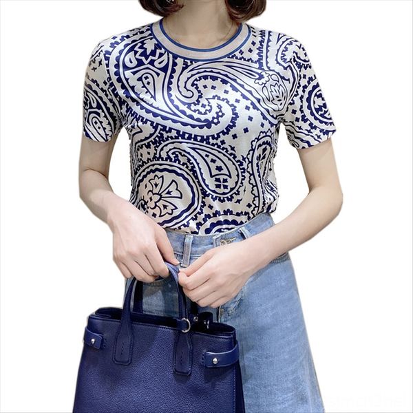 summer 2020 round collar women's short shirt sleeve t-shirt commuting temperament waist waist flower comfortable to wear outside, White
summer 2020 round collar women's short shirt sleeve t-shirt commuting temperament waist waist flower comfortable to wear outside, White