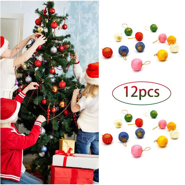 12pcs/set chic christmas ball decorative baubles tree balls glitter pendant christmas ball hanging ornament set xmas tree pendan
12pcs/set chic christmas ball decorative baubles tree balls glitter pendant christmas ball hanging ornament set xmas tree pendan