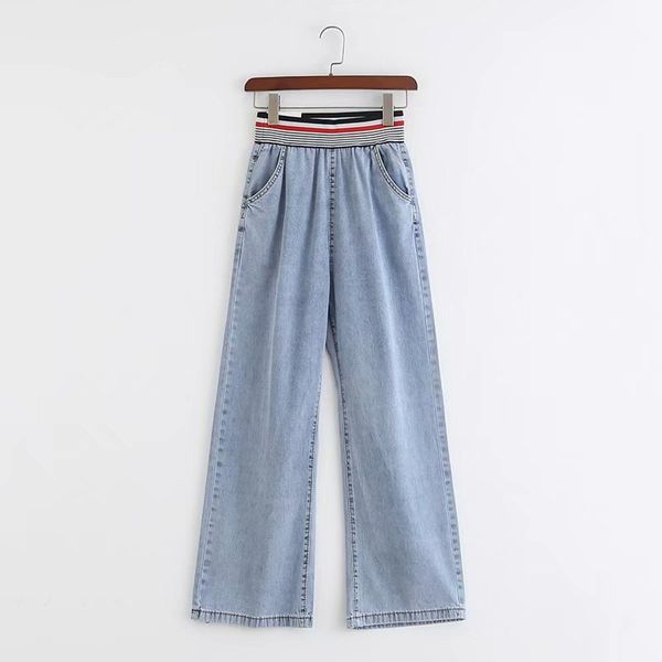 fashion new qq53-980 european and american fashion mitigated striped silk elastic wide-legged pants, Blue
fashion new qq53-980 european and american fashion mitigated striped silk elastic wide-legged pants, Blue