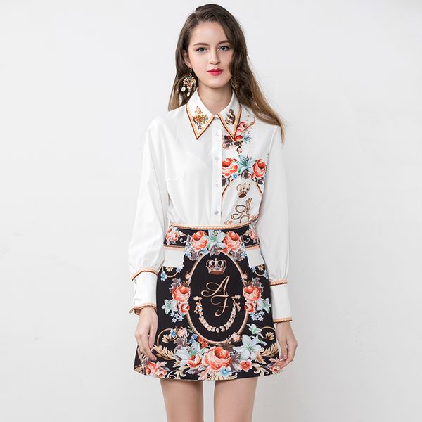 2020 summer 2 pieces women sets fashion white shirts +skirts female slim floral print suits
2020 summer 2 pieces women sets fashion white shirts +skirts female slim floral print suits