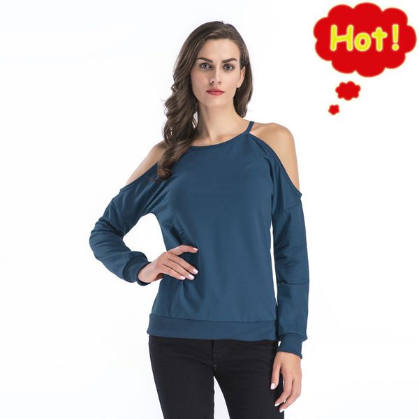 female long-sleeved open-shoulder bottom shirt 2019 spring new casual loose blouse hoody plus size g3p7, Black
female long-sleeved open-shoulder bottom shirt 2019 spring new casual loose blouse hoody plus size g3p7, Black