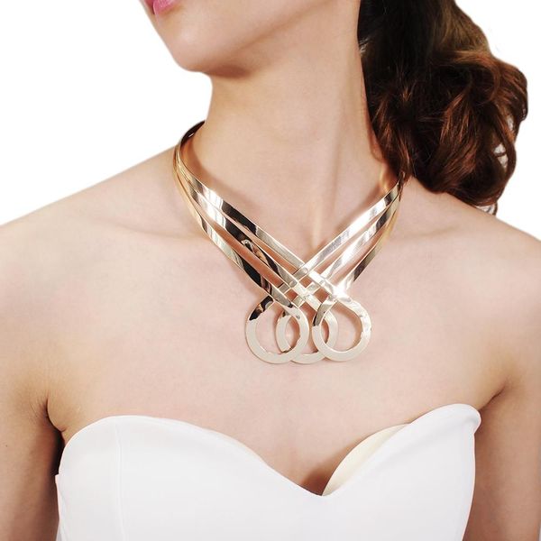 manilai fashion alloy big torques statement necklaces for women large collar choker necklace boho design steampunk style jewelry, Silver
manilai fashion alloy big torques statement necklaces for women large collar choker necklace boho design steampunk style jewelry, Silver