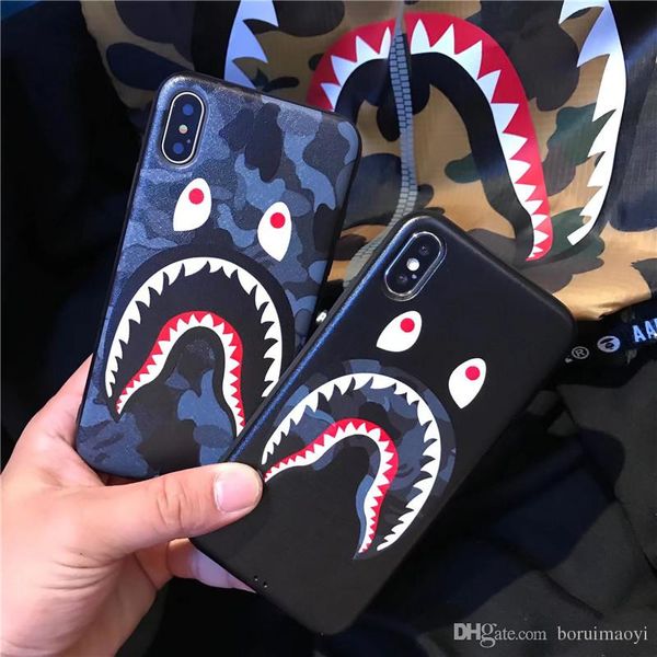 

fashion cool slim quality cool fashion shark case for iphone x 7 8 6s plus shark army tpu phone case cover for iphone xr xs max