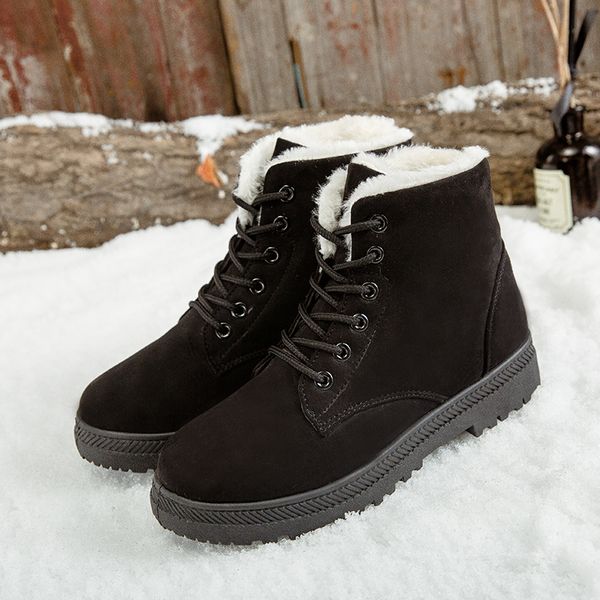 winter women boots 2019 warm fur plush winter boots women flock ankle shoes lace-up plus size 43 snow, Black
winter women boots 2019 warm fur plush winter boots women flock ankle shoes lace-up plus size 43 snow, Black