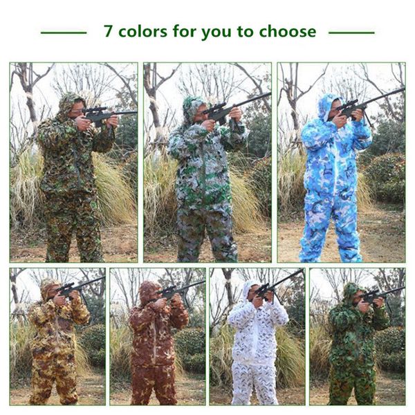 hunting sets sniper cs bionic camouflage suit men 3d ghillie suits jungle white desert mesh clothes birdwatching camping, Camo
hunting sets sniper cs bionic camouflage suit men 3d ghillie suits jungle white desert mesh clothes birdwatching camping, Camo