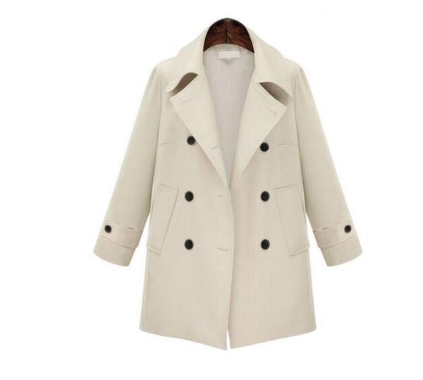 european and american autumn and winter woolen women's mid-length cardigan trench double-breasted woolen coat, Black
european and american autumn and winter woolen women's mid-length cardigan trench double-breasted woolen coat, Black