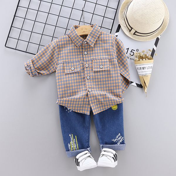2019 new spring children boys girls cartoon lapel shirt jeans 2pcs/sets infant clothes suit fashion baby casual tracksuits, White
2019 new spring children boys girls cartoon lapel shirt jeans 2pcs/sets infant clothes suit fashion baby casual tracksuits, White