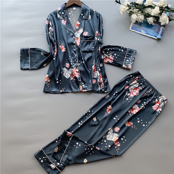 spring summer women satin pajamas sets 2 pieces silk flower print pyjamas female long sleeve pants pijama korean sleepwear, Black;red
spring summer women satin pajamas sets 2 pieces silk flower print pyjamas female long sleeve pants pijama korean sleepwear, Black;red