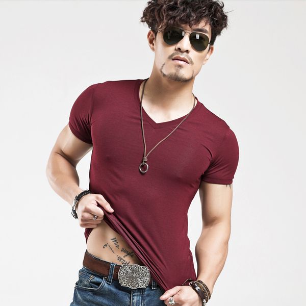 Januarysnow Brand New Men T Shirt Tops V neck Short Sleeve Tees Men's Fashion Fitness Hot T-shirt For Male Free Shipping Size 5XL
Januarysnow Brand New Men T Shirt Tops V neck Short Sleeve Tees Men's Fashion Fitness Hot T-shirt For Male Free Shipping Size 5XL
