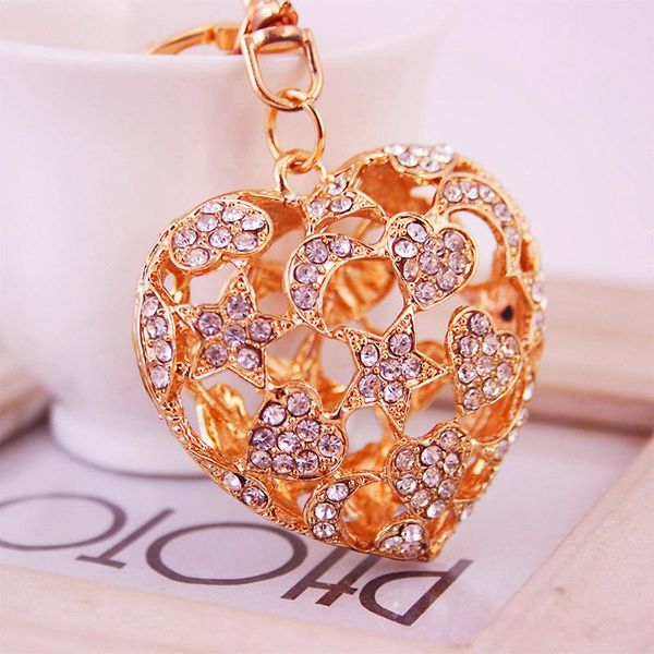 fashion- charm hollow style floral rhinestone crystal heart pendant metal car keychain lobster clasp alloy key rings, Slivery;golden
fashion- charm hollow style floral rhinestone crystal heart pendant metal car keychain lobster clasp alloy key rings, Slivery;golden