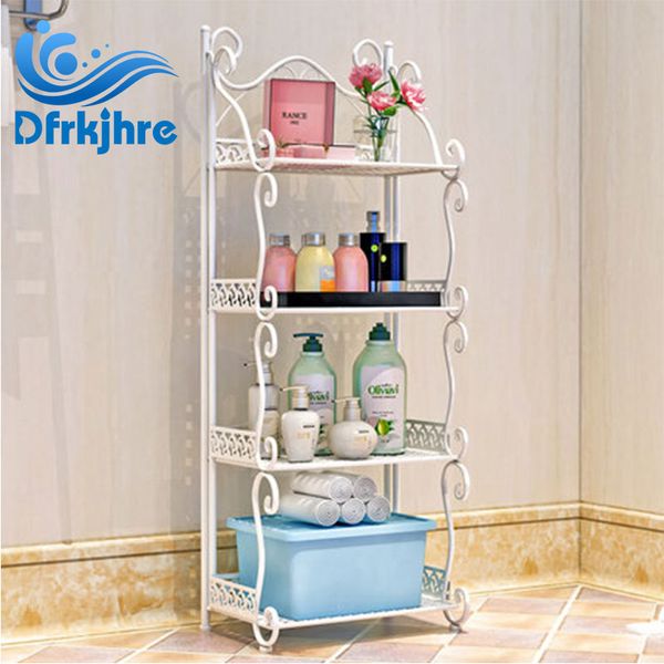 

bathroom shelf floor standing stainless steel multi-layer shelf bedroom kitchen balcony storage high capacity