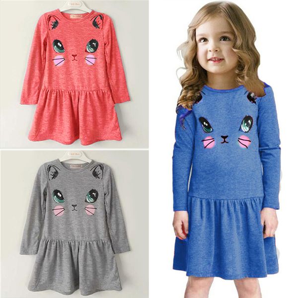 3 colors cat printed long sleeve cartoon girls dresses fashion kids clothes kids designer clothes girls dhl jy113, Red;yellow
3 colors cat printed long sleeve cartoon girls dresses fashion kids clothes kids designer clothes girls dhl jy113, Red;yellow
