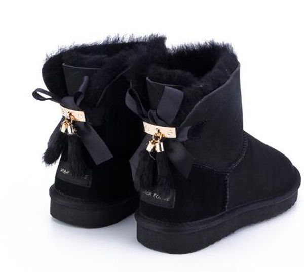 siddons sheepskin leather wool fur lined women short ankle winter suede snow boots with bowknots tassels winter shoes, Black
siddons sheepskin leather wool fur lined women short ankle winter suede snow boots with bowknots tassels winter shoes, Black