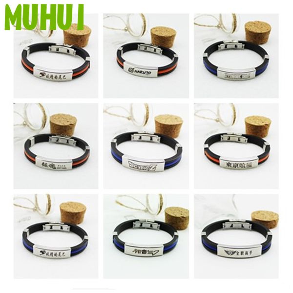 other bracelets 9 styles anime fairy tail naruto for women titanium steel silicone bracelet men jewelry pulseras b205, Golden;silver
other bracelets 9 styles anime fairy tail naruto for women titanium steel silicone bracelet men jewelry pulseras b205, Golden;silver