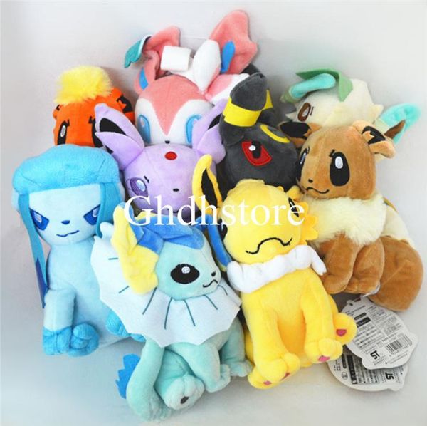 

new 9 styles 8'' 20cm umbreon sylveon eevee vaporeon flareon espeon leafeon glaceon jolteon plush doll anime stuffed gifts sof