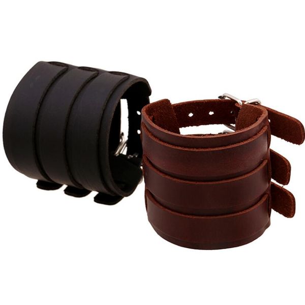 punk brown black leather wide bracelets for men 2 color choose handmade genuine leather wristband jewelry gift, White
punk brown black leather wide bracelets for men 2 color choose handmade genuine leather wristband jewelry gift, White