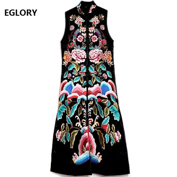 new 2019 spring autumn fashion long coat jacket women allover luxurious embroidery vintage long vest outerwear coats, Black;white
new 2019 spring autumn fashion long coat jacket women allover luxurious embroidery vintage long vest outerwear coats, Black;white