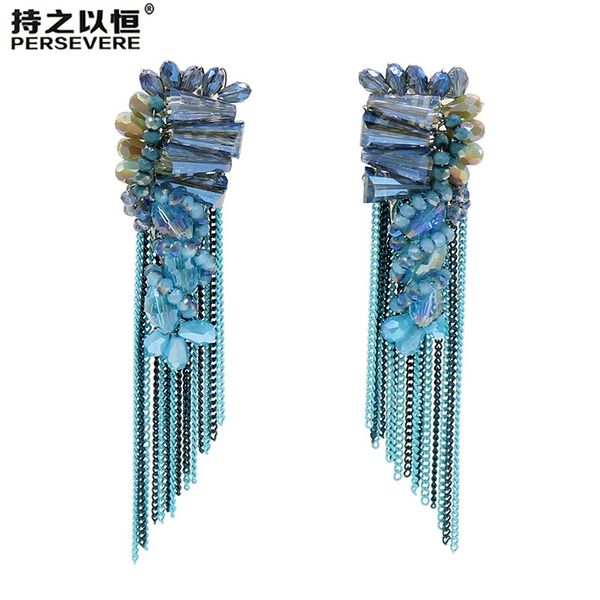 2 colors crystal boho tassel earrings long chain dangle earrings for women handmade bohemian fringe earrings korean jewelry, Golden
2 colors crystal boho tassel earrings long chain dangle earrings for women handmade bohemian fringe earrings korean jewelry, Golden