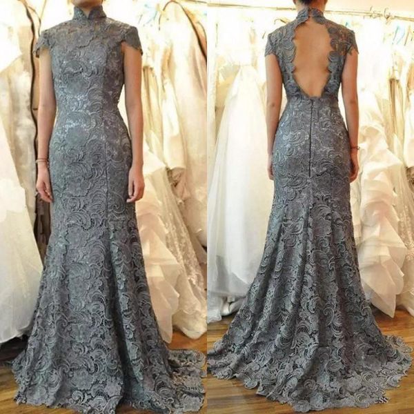 latest 2018 mother of the bride dresses high neck mermaid capped sleeves keyhole back grey lace wedding Guest dresses evening wear
latest 2018 mother of the bride dresses high neck mermaid capped sleeves keyhole back grey lace wedding Guest dresses evening wear