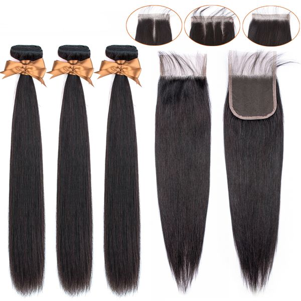 hair bundles with closure 100% human hair extension brazilian hair weave 3 bundles straight bundles with lace closure angelawigs, Black;brown
hair bundles with closure 100% human hair extension brazilian hair weave 3 bundles straight bundles with lace closure angelawigs, Black;brown