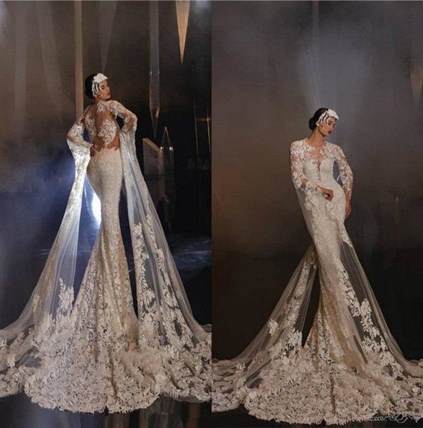 2020 vintage mermaid wedding dresses jewel neck appliqued lace sweep train long sleeve bridal gowns custom made boho vestidos de novia 4559, White
2020 vintage mermaid wedding dresses jewel neck appliqued lace sweep train long sleeve bridal gowns custom made boho vestidos de novia 4559, White