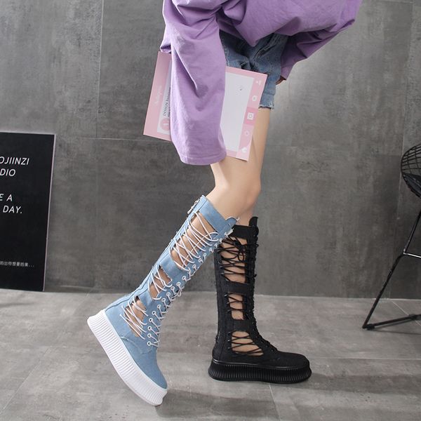 fashion new high-end women's high-rise lace-up sandals trend casual hollow cowboy boots, Black
fashion new high-end women's high-rise lace-up sandals trend casual hollow cowboy boots, Black