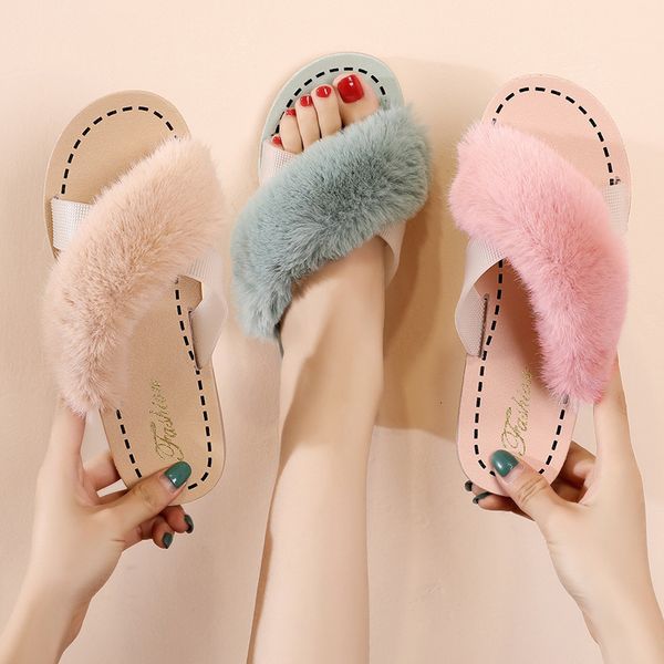 autumn and winter new korean version warm versatile fairy style cross single designer flat slippers women wear fashion fur slipper, Black
autumn and winter new korean version warm versatile fairy style cross single designer flat slippers women wear fashion fur slipper, Black