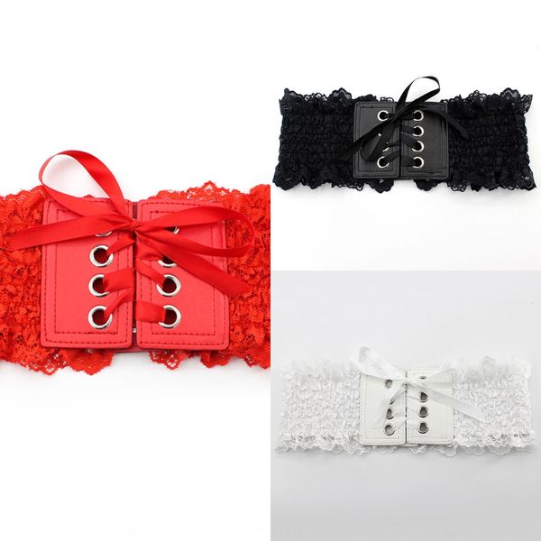 girdle waist seal wind women all-match super wide decorative band lace elastic band belt women's lace elastic belt belt, Black;brown
girdle waist seal wind women all-match super wide decorative band lace elastic band belt women's lace elastic belt belt, Black;brown