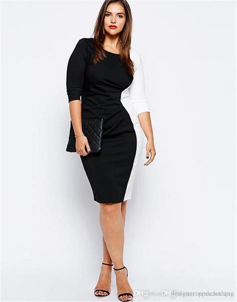bodycon dresses fashion female clothing patchwork color womens pencil dresses plus size black long sleeve ladies, Black;gray
bodycon dresses fashion female clothing patchwork color womens pencil dresses plus size black long sleeve ladies, Black;gray