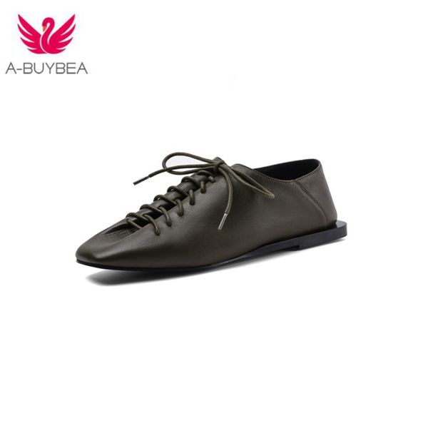 2020 new women flats genuine leather lace-up square toe women shoes fashion solid color casual shoes 22-25cm length flats, Black
2020 new women flats genuine leather lace-up square toe women shoes fashion solid color casual shoes 22-25cm length flats, Black