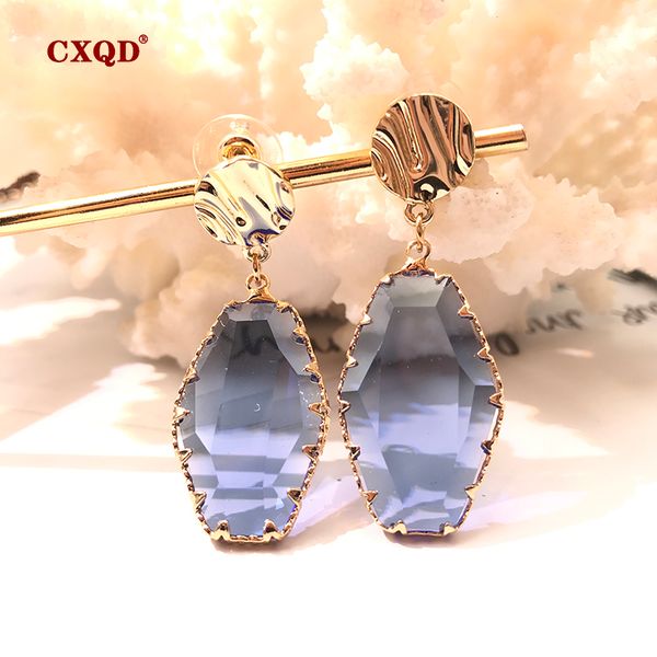 cxqd design fashion jewelry bijoux irregular transparent glass crystal party earrings for women gift, Silver
cxqd design fashion jewelry bijoux irregular transparent glass crystal party earrings for women gift, Silver