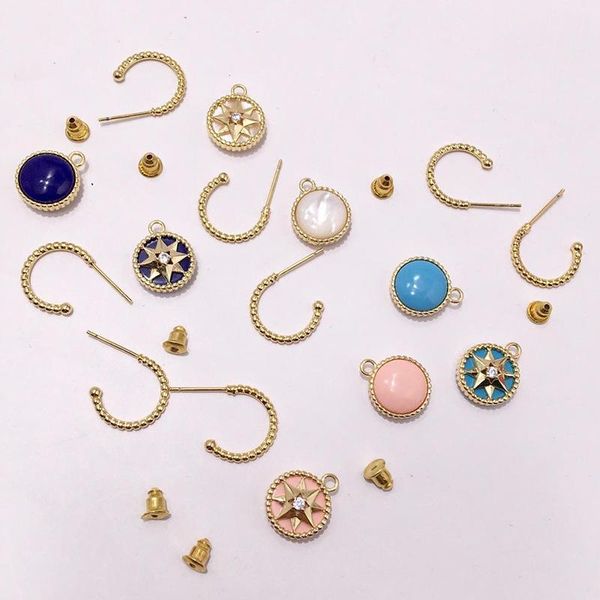 copper plated gold jewelry jewelry exquisite fashion eight-pointed star compass earrings for ladies gift designer jewelry for women with box, White
copper plated gold jewelry jewelry exquisite fashion eight-pointed star compass earrings for ladies gift designer jewelry for women with box, White