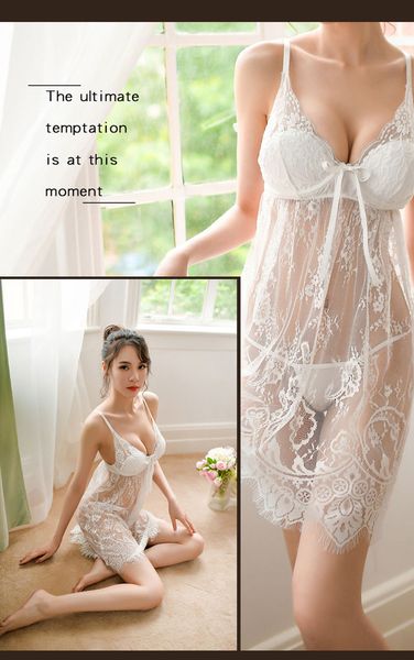 womens net yarn transparent lingerie lace black eyelash lingerie lingerie long female nightdress perspective dress temptation pajamas, Black;white
womens net yarn transparent lingerie lace black eyelash lingerie lingerie long female nightdress perspective dress temptation pajamas, Black;white