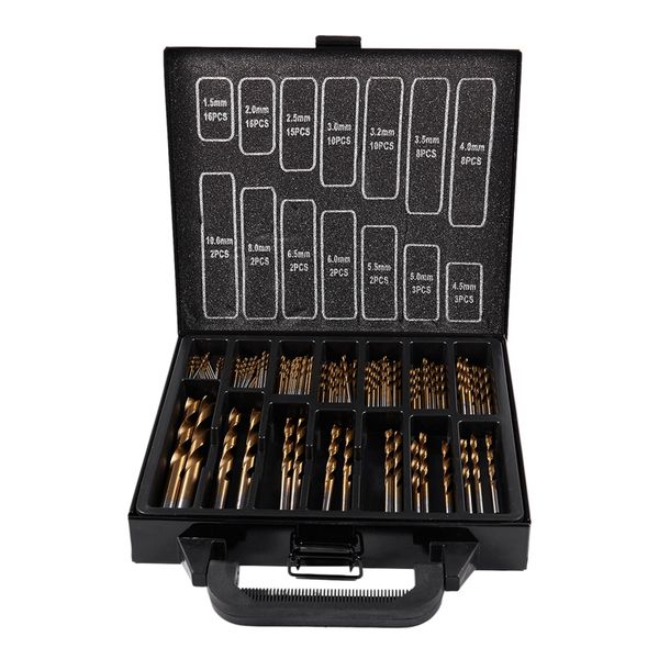 professional tool hss titanium drill bit set 99pcs bits in metal storage case
professional tool hss titanium drill bit set 99pcs bits in metal storage case